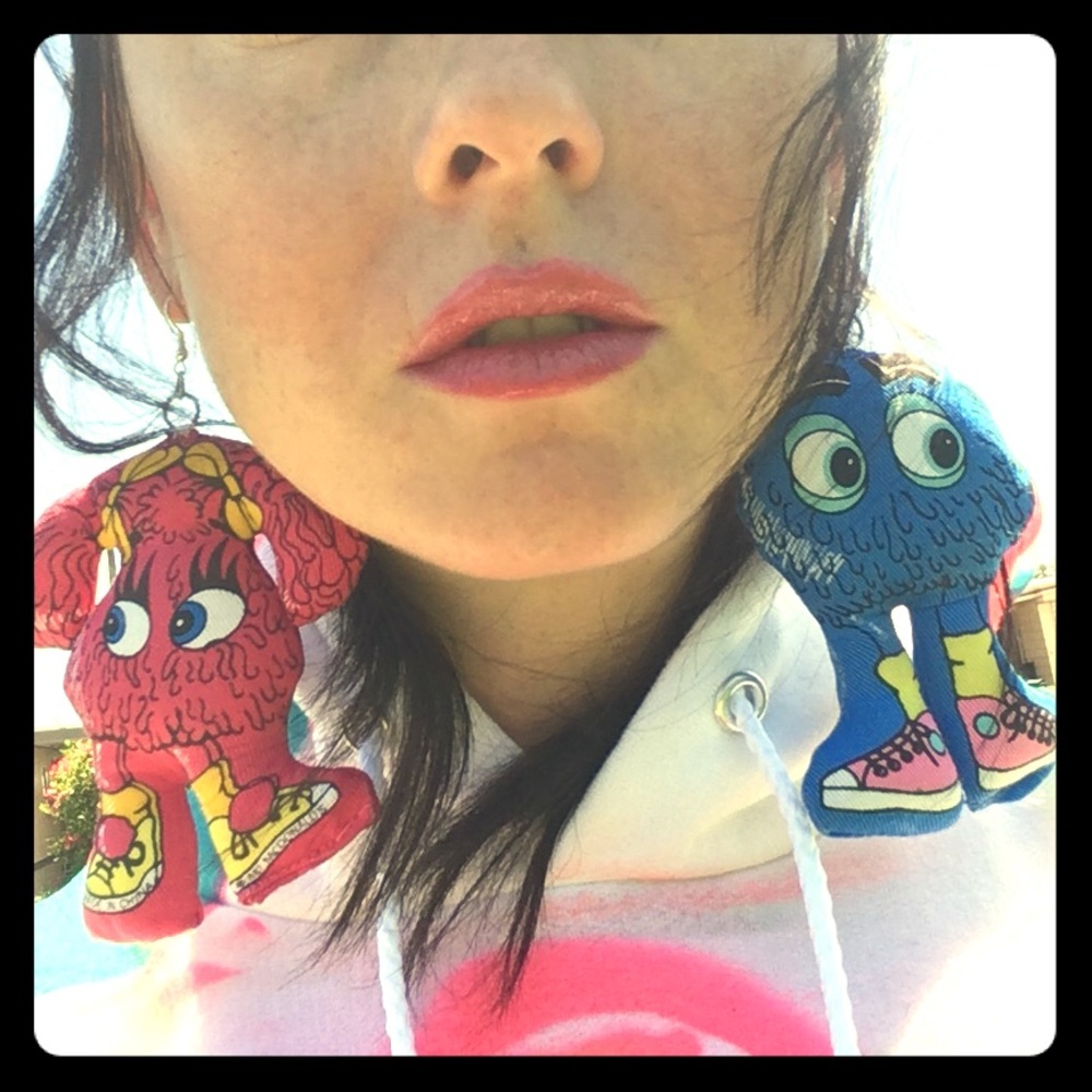 McDonald’s plush toy earrings from 1987 “FRY KIDS”